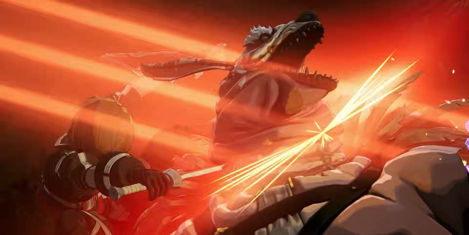 Finisher cinematic on Illfang the Kobold Lord in the Echoes of Aincrad demo