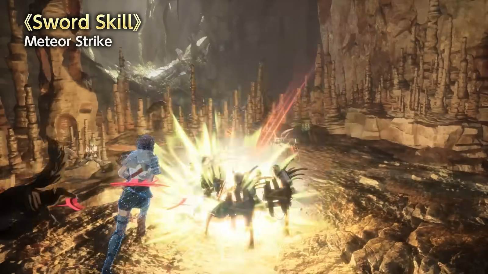 A two-handed sword Meteor Strike in the official Echoes of Aincrad Weapon Overview