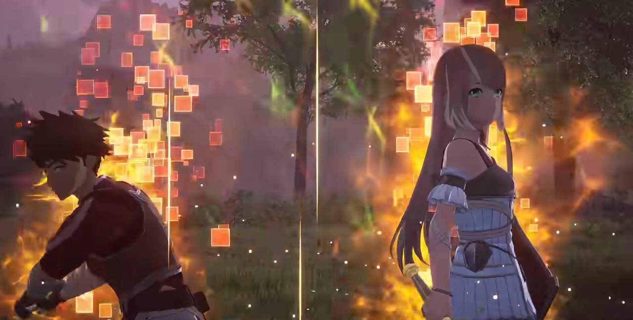 The player character and Iori together in Echoes of Aincrad